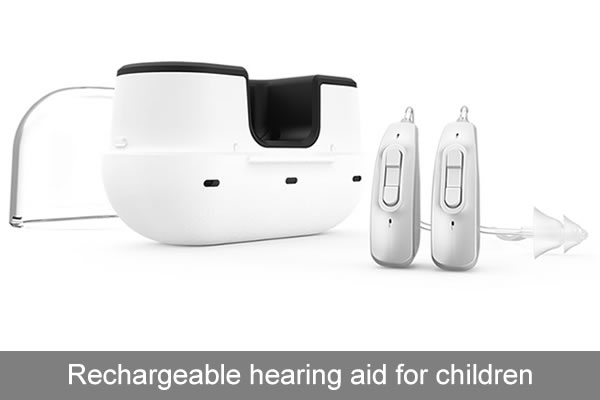 Rechargeable hearing aid for children